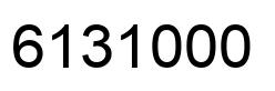 Number 6131000 black image