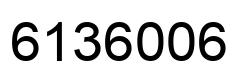 Number 6136006 black image