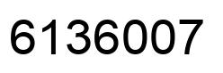 Number 6136007 black image