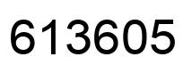 Number 613605 black image