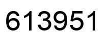 Number 613951 black image