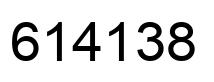 Number 614138 black image