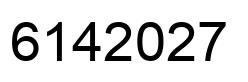 Number 6142027 black image