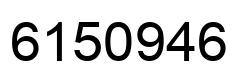Number 6150946 black image