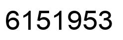 Number 6151953 black image