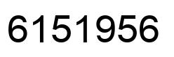 Number 6151956 black image