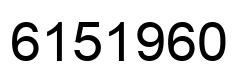 Number 6151960 black image