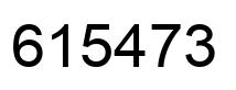 Number 615473 black image