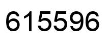 Number 615596 black image