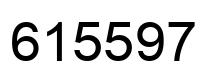 Number 615597 black image