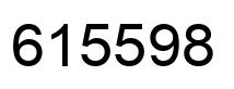 Number 615598 black image