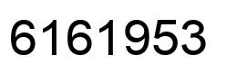 Number 6161953 black image