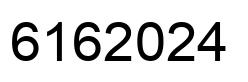 Number 6162024 black image