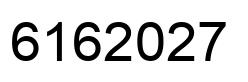 Number 6162027 black image