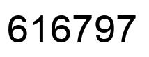 Number 616797 black image