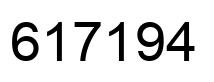 Number 617194 black image