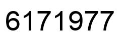 Number 6171977 black image