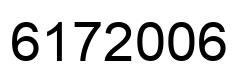 Number 6172006 black image