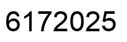 Number 6172025 black image