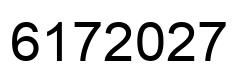 Number 6172027 black image