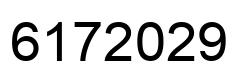 Number 6172029 black image