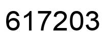 Number 617203 black image