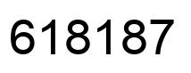 Number 618187 black image