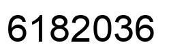 Number 6182036 black image