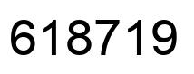 Number 618719 black image