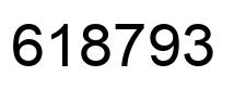 Number 618793 black image