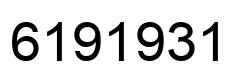 Number 6191931 black image