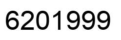 Number 6201999 black image