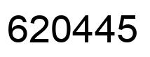 Number 620445 black image