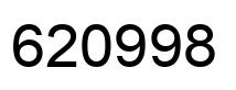 Number 620998 black image