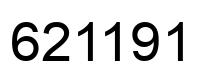 Number 621191 black image