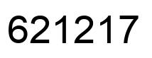 Number 621217 black image