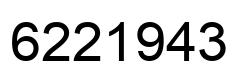 Number 6221943 black image