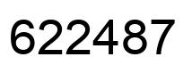 Number 622487 black image