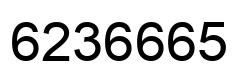 Número 6236665 imagen negro