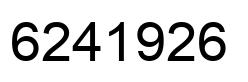 Number 6241926 black image