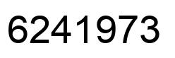 Number 6241973 black image