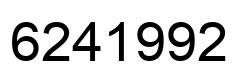 Number 6241992 black image