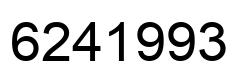 Number 6241993 black image