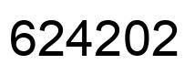 Number 624202 black image
