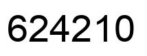 Number 624210 black image