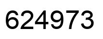 Number 624973 black image