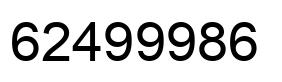 Number 62499986 black image