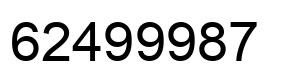 Number 62499987 black image