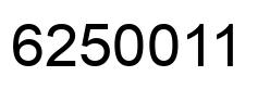 Number 6250011 black image