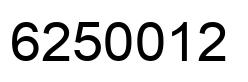 Number 6250012 black image